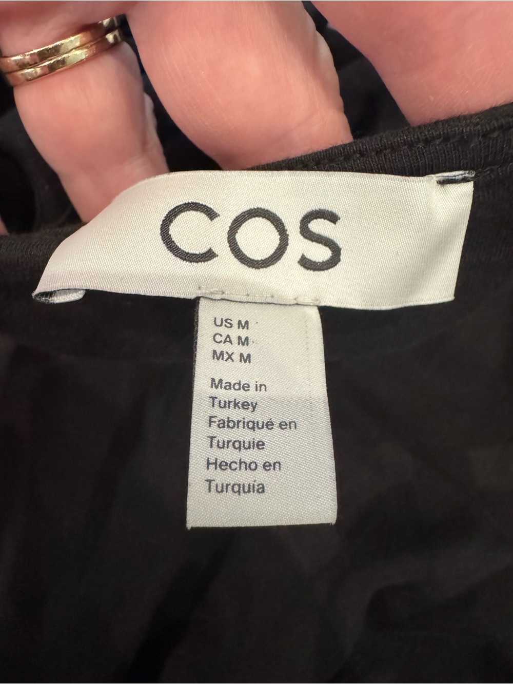 COS Black Puff-Sleeve Crewneck Dress - Picture 5 of 7